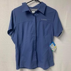 Columbia omni-shade / uv protection button down fitted shirt - size medium